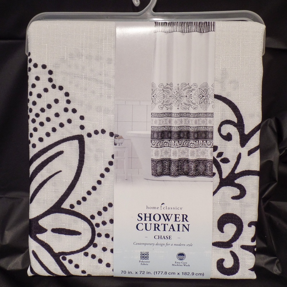 Home Classics Shower Curtain 'Chase' NIP
